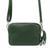 Kožená crossbody kabelka Luka 20-030 zelená