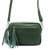 Kožená crossbody kabelka Luka 20-030 zelená