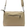 Kožená crossbody kabelka MiaMore 01-002 tmavě béžová