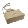 Kožená crossbody kabelka MiaMore 01-002 tmavě béžová