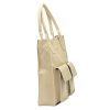 Kožená shopper bag kabelka Angelo  01-001  světle béžová