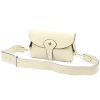 Kožená crossbody kabelka Gregorio 1713 světle béžová
