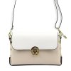 Dámská kožená crossbody kabelka Luka 20-052 bílá / béžová