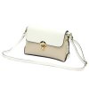 Dámská kožená crossbody kabelka Luka 20-052 bílá / béžová