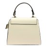 Kožená kufříková kabelka Luka 20-051 L světle béžová