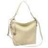 Kožená kabelka Gregorio 1714 béžová