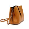 Kožená crossbody kabelka 20-096 camel