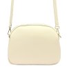 Kožená crossbody kabelka MiaMore 01-064 krémová