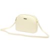 Kožená crossbody kabelka MiaMore 01-064 krémová