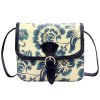 Kožená crossbody kabelka Gregorio  112 FL-4 modrá