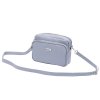 Kožená crossbody kabelka MiaMore 01-062 SL světle modrá