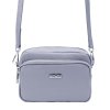 Kožená crossbody kabelka MiaMore 01-062 SL světle modrá