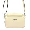 Kožená crossbody kabelka MiaMore 01-062 SL krémová