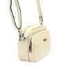 Kožená crossbody kabelka MiaMore 01-062 SL krémová