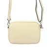 Kožená crossbody kabelka MiaMore 01-062 SL krémová