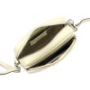 Kožená crossbody kabelka MiaMore 01-062 SL krémová