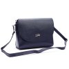 Kožená crossbody kabelka MiaMore 01-067 tmavě modrá