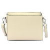 Kožená crossbody kabelka MiaMore 01-067 krémová