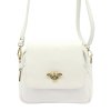 Dámská kožená crossbody kabelka Luka 19-68 Bz bílá