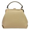 Kožená kufříková kabelka Luka 24-024 béžová