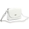 Kožená crossbody kabelka MiaMore 01-067 bílá