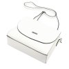 Kožená crossbody kabelka MiaMore 01-067 bílá