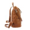Dámský kožený batoh MiaMore 01-061 koňakový