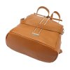 Dámský kožený batoh MiaMore 01-061 koňakový