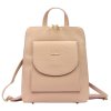 Dámský kožený batoh MiaMore 01-010 růžový