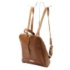 Dámský kožený batoh MiaMore 2001 koňakový