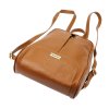 Dámský kožený batoh MiaMore 2001 koňakový