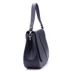 Kožená kufříková kabelka Luka 24-033 modrá