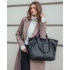 Dámská kožená shopper bag kabelka Mazzini MM56 černá