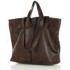 Dámská kožená shopper bag kabelka Mazzini MM56 tmavě hnědá