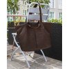 Dámská kožená shopper bag kabelka Mazzini MM56 tmavě hnědá