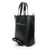 Kožená shopper bag kabelka Vera Pelle 1777 černá