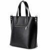 Kožená shopper bag kabelka Vera Pelle 1777 černá 3