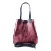 Kožená shopper bag kabelka Vera Pelle SB599R červená