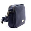Kožená crossbody kabelka Miamore 01-068 tmavě modrá