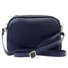 Kožená crossbody kabelka Miamore 01-068 tmavě modrá