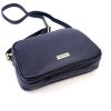 Kožená crossbody kabelka Miamore 01-068 tmavě modrá