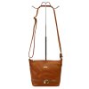 Kožená crossbody kabelka MiaMore 01-019 koňakvá