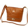 Kožená crossbody kabelka MiaMore 01-019 koňakvá