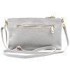 Kožená crossbody kabelka Gregorio 1736 světle šedá