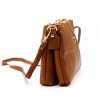 Kožená crossbody kabelka Gregorio 1736 koňaková