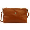Kožená crossbody kabelka Gregorio 1736 koňaková