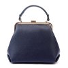 Kožená kufříková kabelka Luka 24-024 modrá