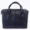Kožená kufříková kabelka Luka 24-039 modrá