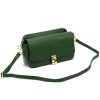 Kožená crossbody kabelka Luka 24-043 zelená