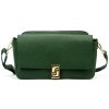 Kožená crossbody kabelka Luka 24-043 zelená